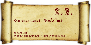 Keresztesi Noémi névjegykártya